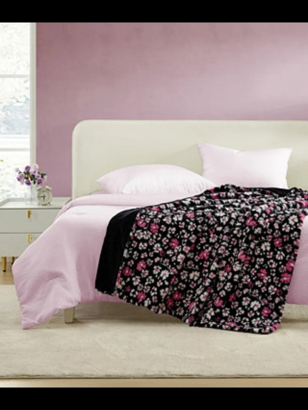 Betsey Johnson Plush Throw In Butterfly Tiger Or Leopard Rosette, NWT